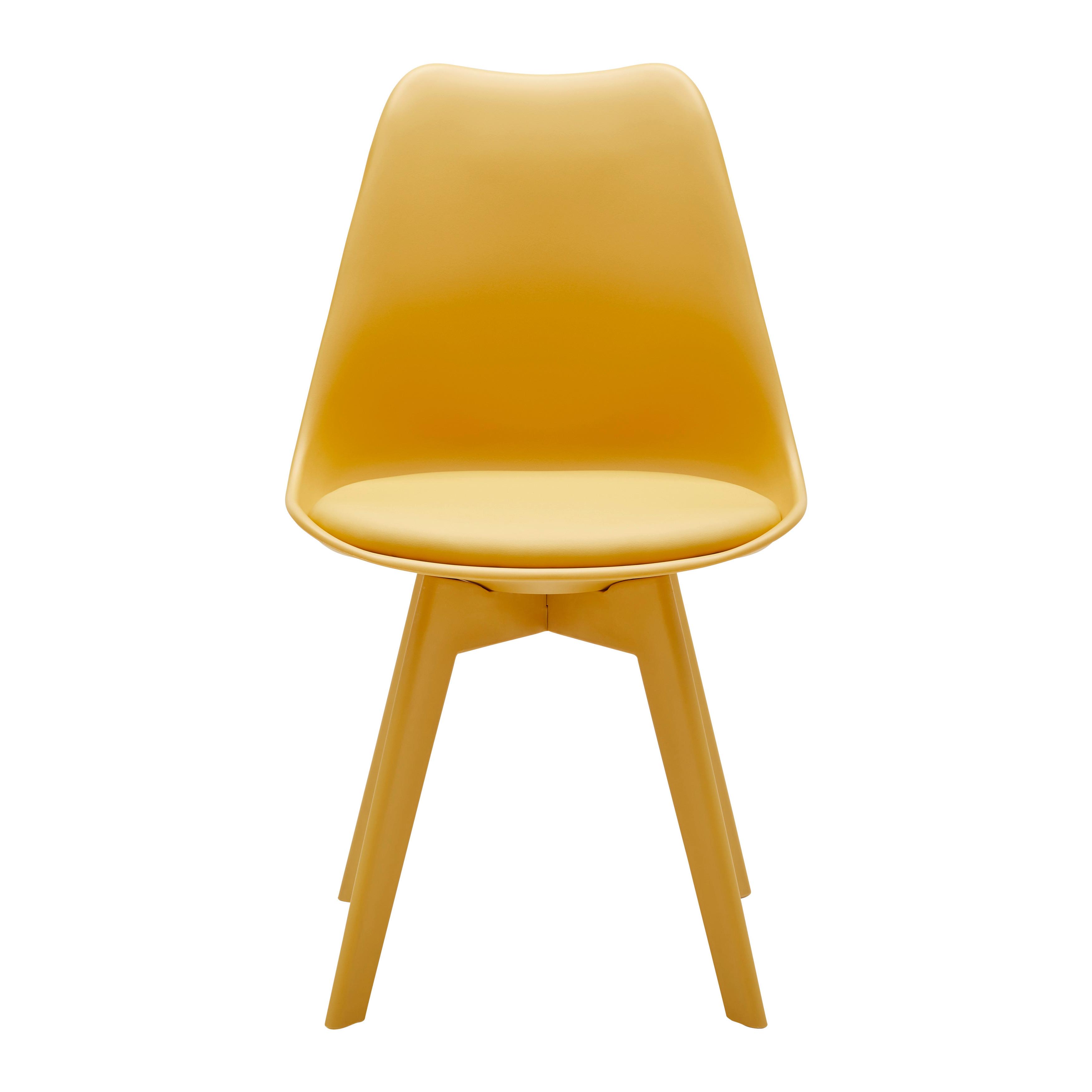 Židle Mia Žlutá - žlutá, Moderní, textil/plast (50/84/54cm) - P & B