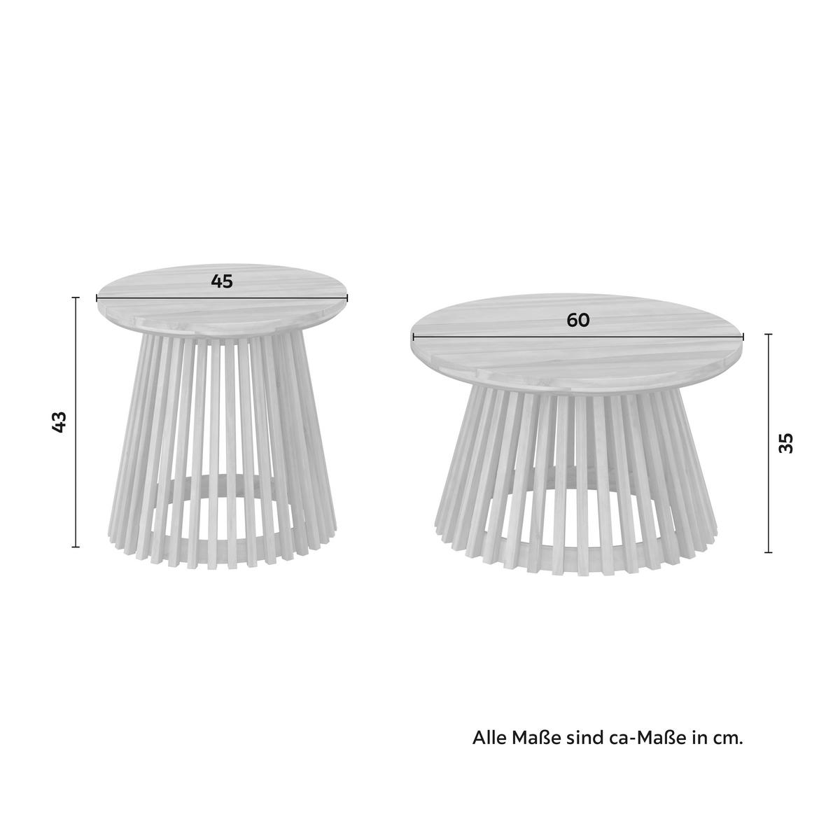 TERASOVÁ SEDACIA SÚPRAVA MARA - krémová/farba tíku, Modern, kov/drevo (190/62,5/70cm) - Bessagi Garden