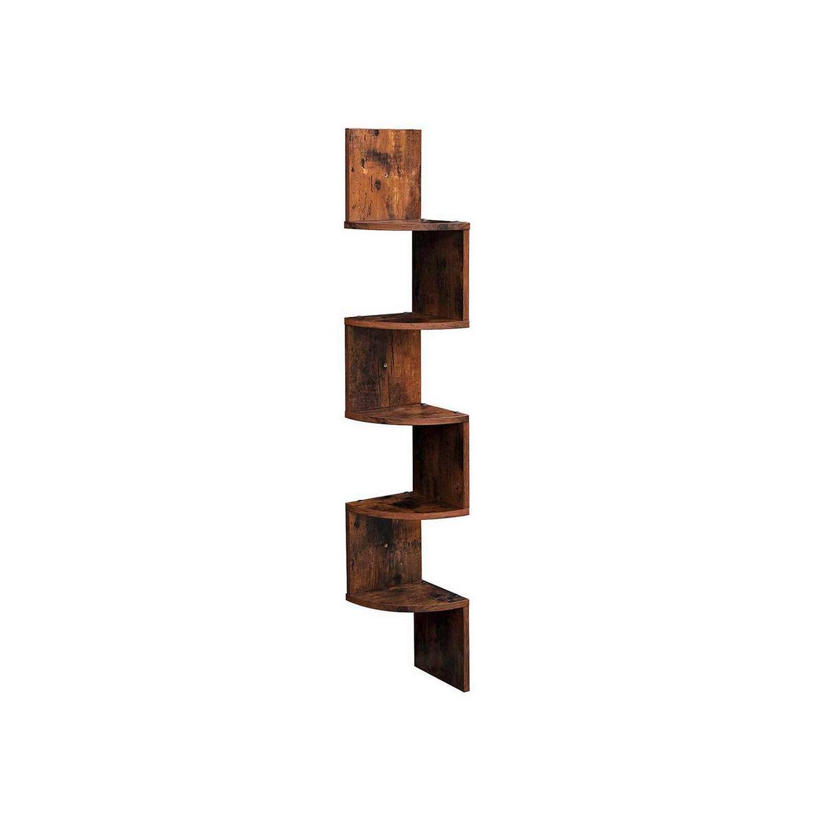 Rohový regál IRON - hnedá, Basics, kompozitné drevo (20/127.5/20cm) - Boxxx