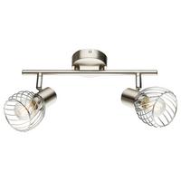 Strahler Sina 2-Flammig verstellbar Ø 30 cm - Chromfarben, Trend, Metall (30/14,5cm) - Globo
