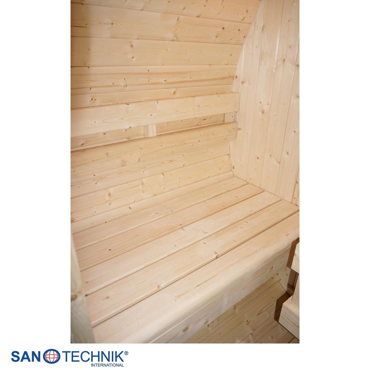 SAUNAFASS Tromsö Fichtefarben B: 120 cm - Fichtefarben, KONVENTIONELL, Glas/Holz (189/120/191,5cm) - Sanotechnik