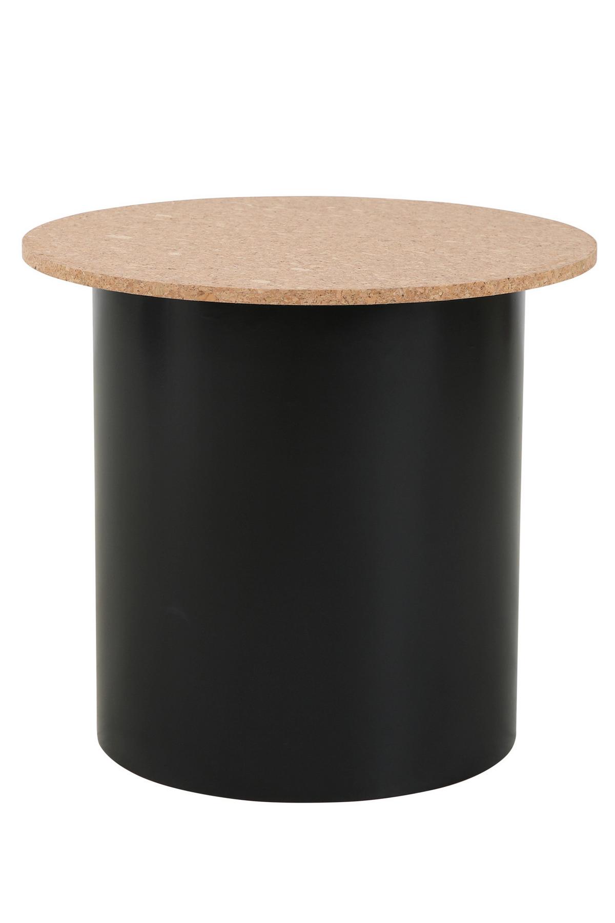 Beistelltischset Naturfarben/schwarz B: 50 Cm - Schwarz/Naturfarben, Design, Holz/Holzwerkstoff (50-40/50-40/45-38cm) - Livetastic