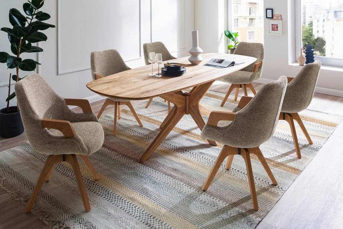 JÍDELNÍ STŮL JEFFERSON - divoký dub, Moderní, dřevo (180/75/90cm) - Premium Living