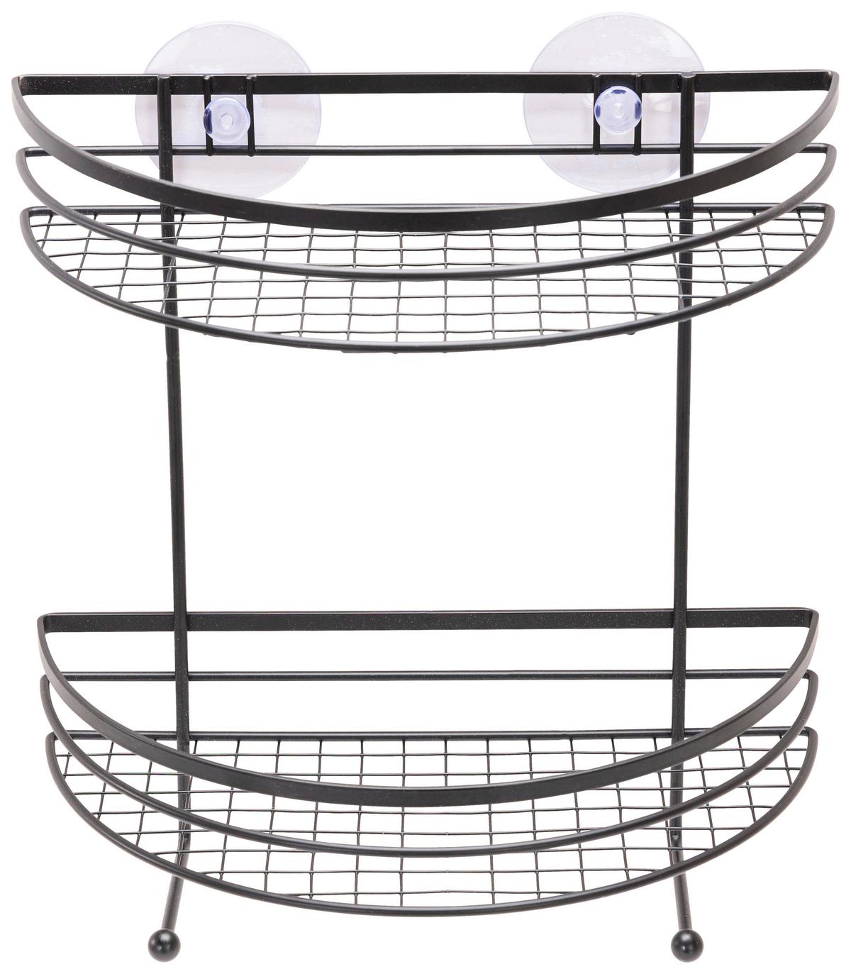 DUSCHREGAL NAPOLI 3 B992483-4 - Schwarz, KONVENTIONELL, Metall (24/12/25cm) - Ondega