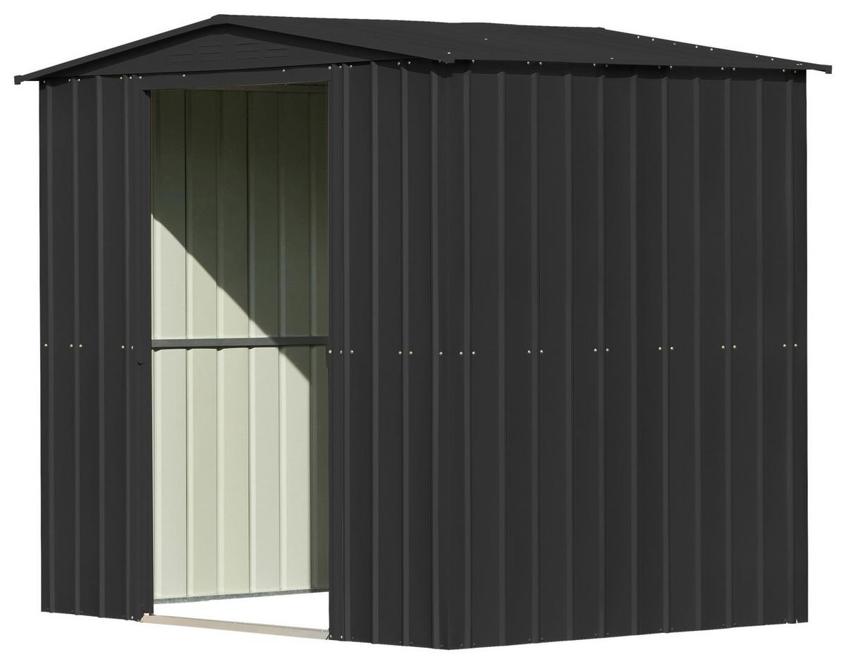 Gartenhaus Mit Satteldach BxHxT: 308x225x247 cm - Anthrazit, Basics, Metall (308/225/247cm)