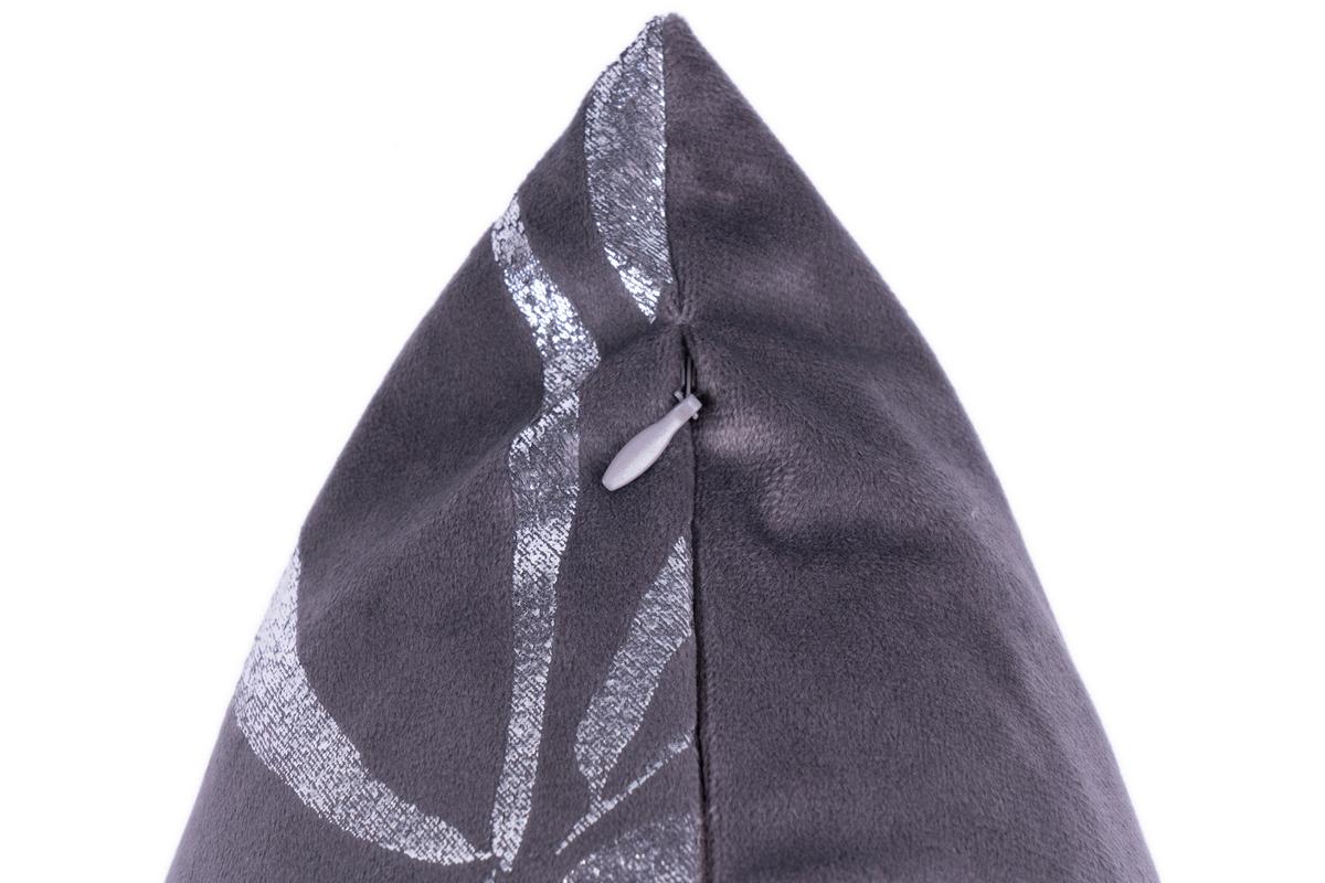Zierkissen Prisma 30/45x50/45 Cm Polyester Graphit/silberf. - Silberfarben/Graphitfarben, KONVENTIONELL, Textil (30x45/50x45cm)
