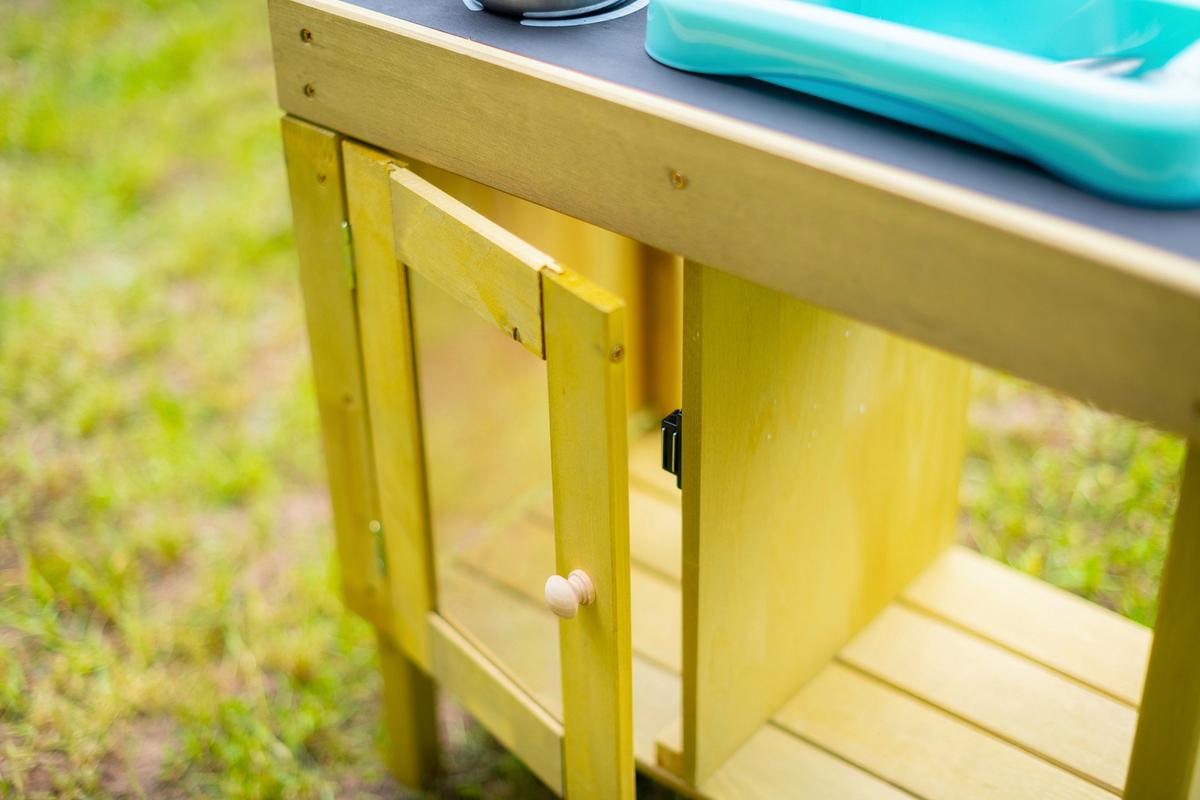 Matschküche Marienkäfer Echtholz, Kieferfarben - Kieferfarben, KONVENTIONELL, Holz (55/33/88cm)