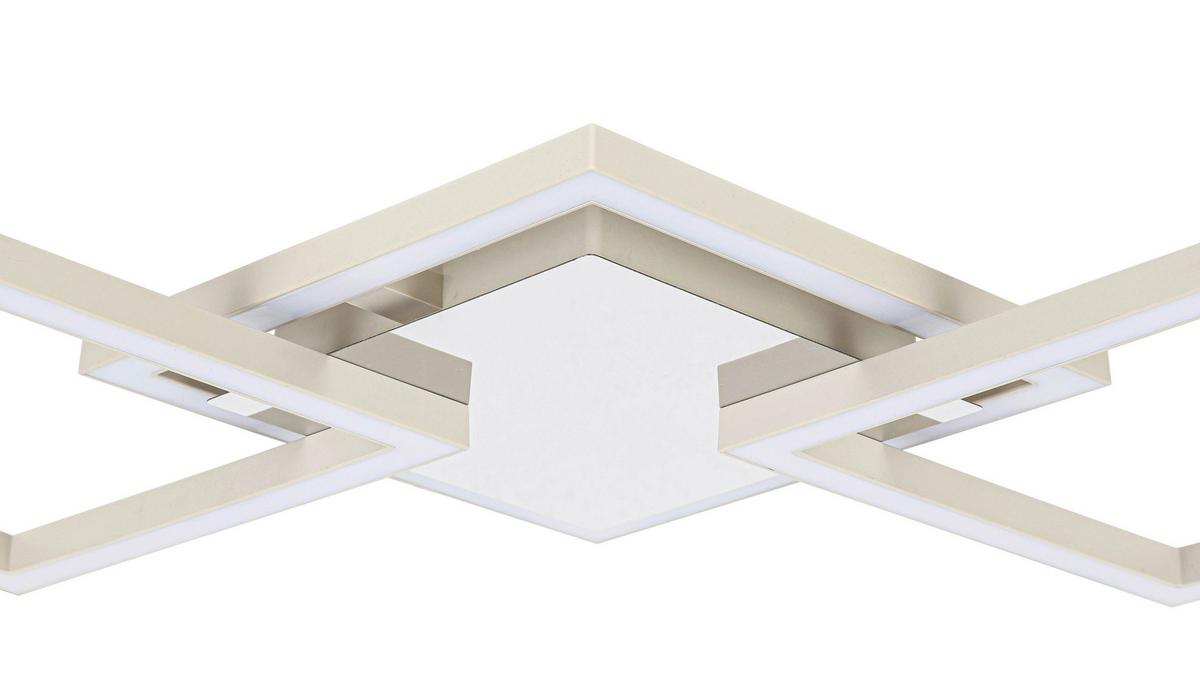 Led Mennyezeti Lámpa Nilya - krómszínű/homokszínű, Modern, műanyag/fém (63/27,5/4,5cm) - Luca Bessoni