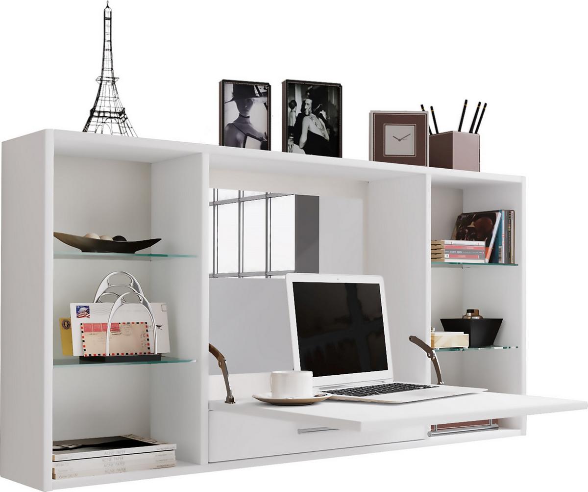 Schreibtisch Teala Weiß B: 19,7 Cm - Weiß, MODERN, Holzwerkstoff (115/19,7/60cm) - MID.YOU