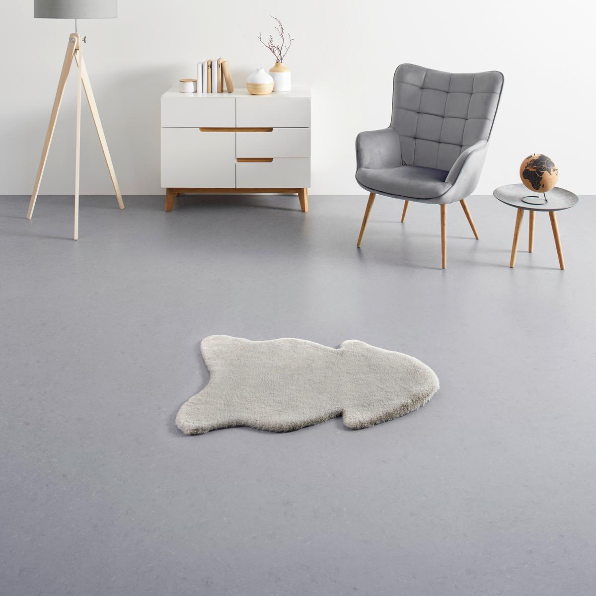 UMELÁ KOŽUŠINA Marlene, 90/60cm, sivá - sivá, textil/kožušina (90/60cm) - Modern Living