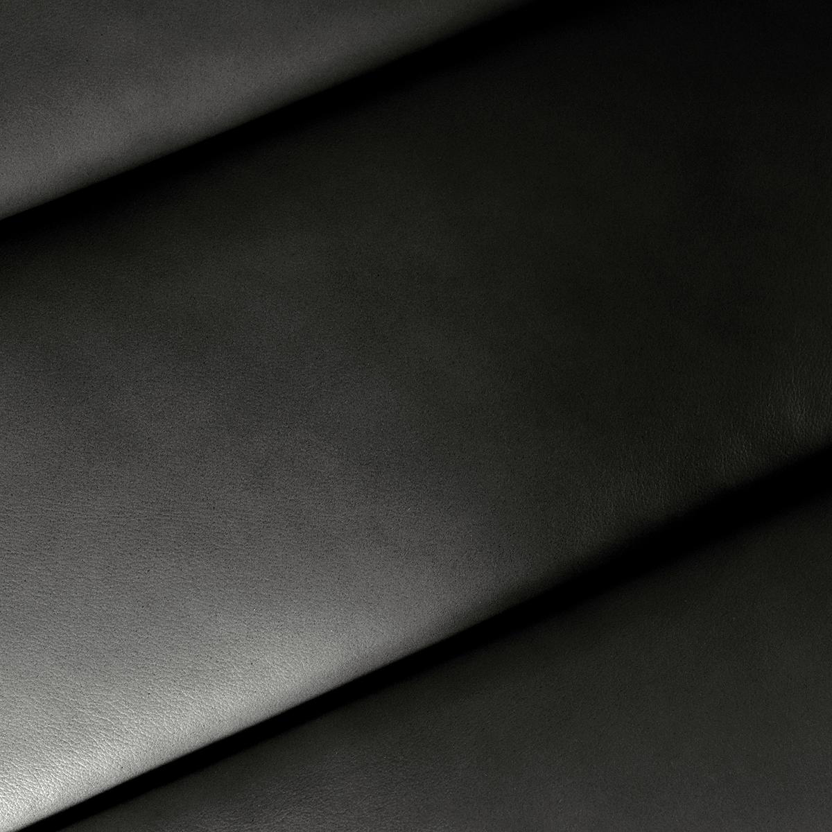 Relaxliege Swing Silver Schwarz B: 65 cm - Silberfarben/Schwarz, Design, Leder (65/65-95/171cm) - Livetastic