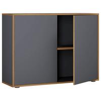 Aktenschrank Salia Anthrazit, Honigeiche B:100 Cm - Honigeiche/Anthrazit, Design, Holzwerkstoff (100/74/33cm) - MID.YOU