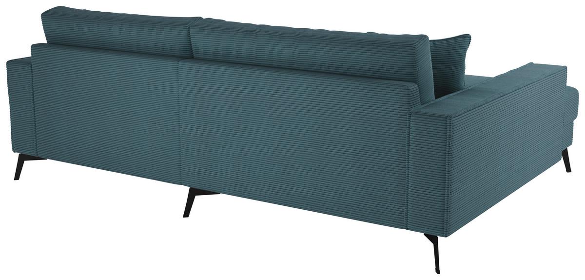 Ecksofa Ted Blaugrün S: 174x228 Cm - Blau/Schwarz, Trend, Textil (174/228cm)