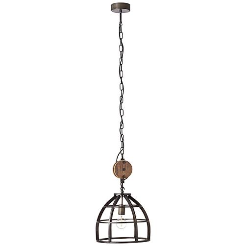 Hängeleuchte Matrix H: 147 cm 1-Flammig - Schwarz, LIFESTYLE, Holz/Metall (34/147cm) - Brilliant