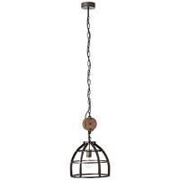 Hängeleuchte Matrix H: 147 cm 1-Flammig - Schwarz, LIFESTYLE, Holz/Metall (34/147cm) - Brilliant