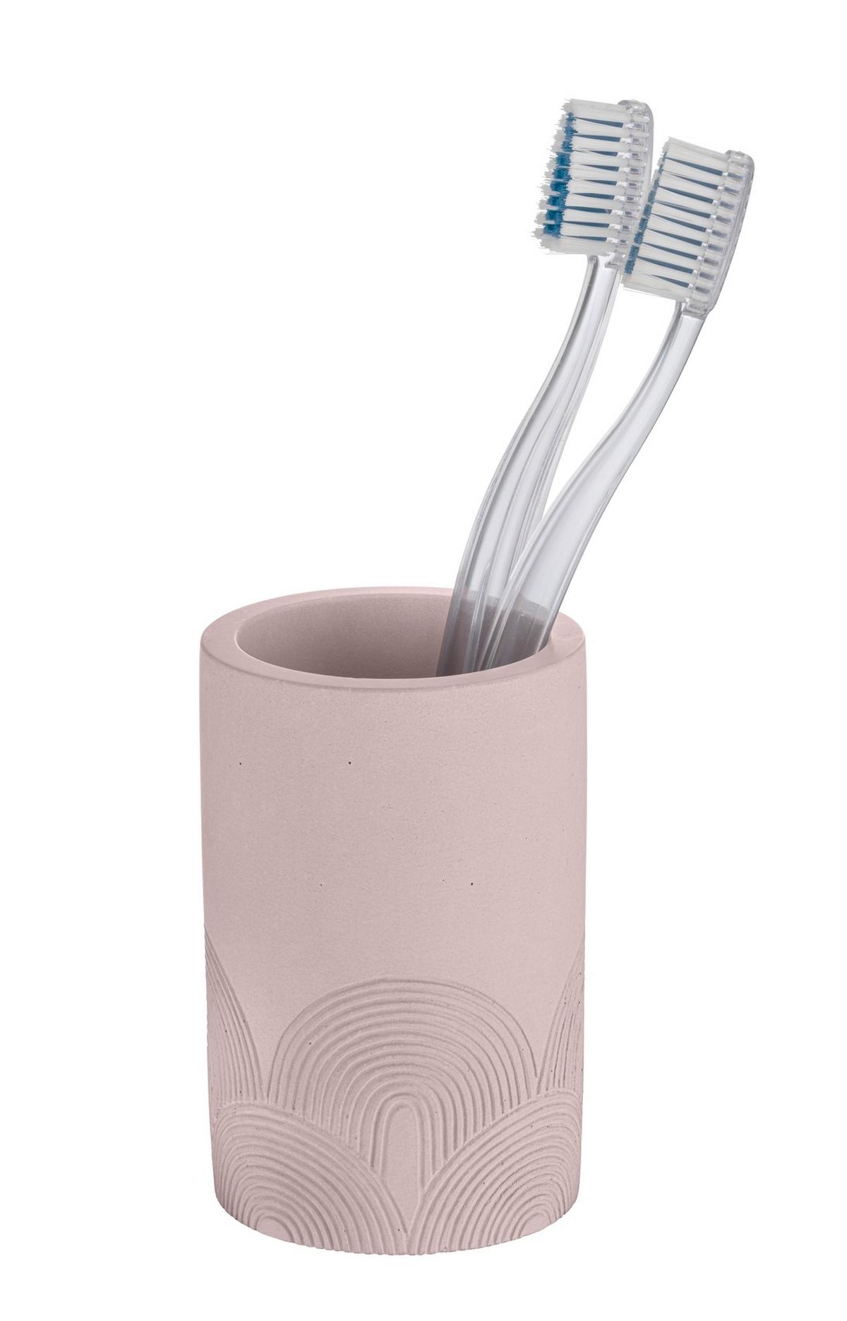 Zahnputzbecher 26133100 - Grau, MODERN, Stein (7/10,5/7cm) - Wenko