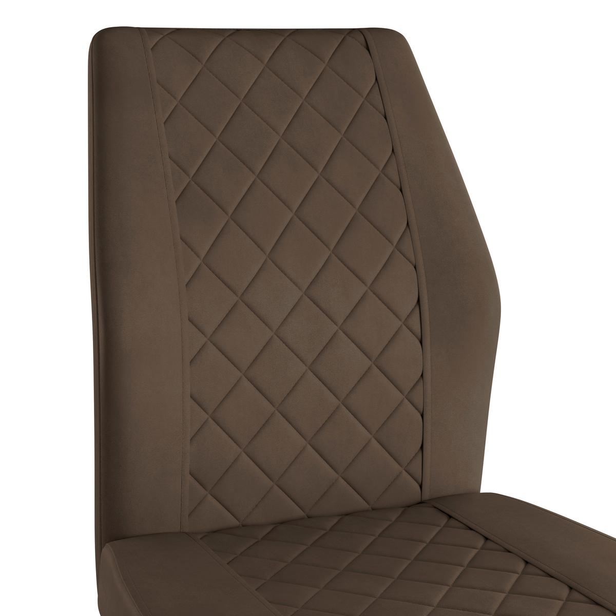 Szék Nina Giga-S - barna/fekete, Modern, textil/fém (49/91/66cm)