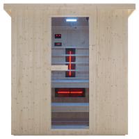 Infrarotkabine Lahti Holzfarben B: 181,5 cm - Fichtefarben, KONVENTIONELL, Holz (198/181,5/202,2cm) - Sanotechnik