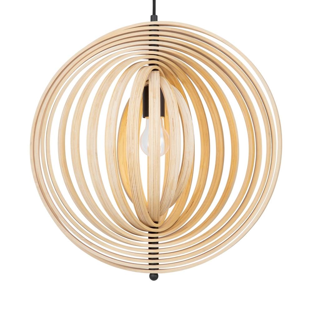 Pendelleuchte Roots - Beige/Schwarz, MODERN, Holz/Metall (50/62,5cm) - MAYTONI