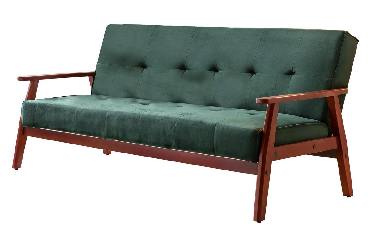 Schlafsofa Kirschbaumfarben/Grün 190 cm - Kirschbaumfarben/Grün, MODERN, Holz/Textil (190/81/85cm) - Livetastic