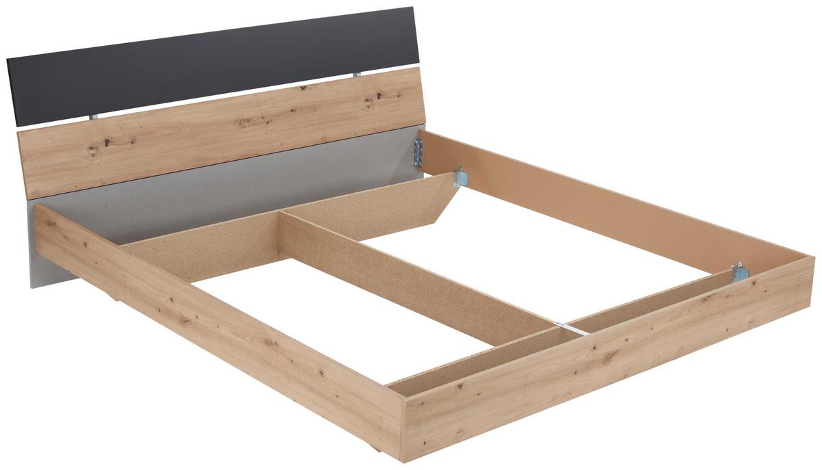 Komplett Hálószoba Szett Katrin *top Ár* - grafitszürke/tölgyfa színű, Konventionell, faalapú anyag - Best Price