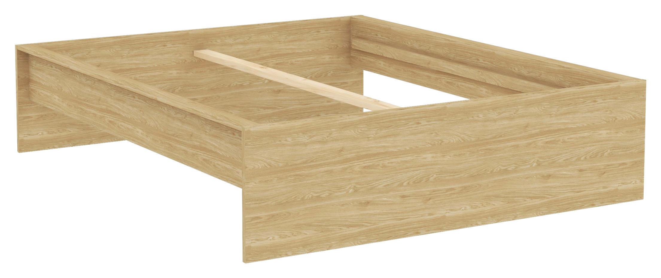 Unit Elements Bettrahmen 160x200 cm Eichefarben - Eichefarben, KONVENTIONELL, Holzwerkstoff (160/200cm) - Ondega