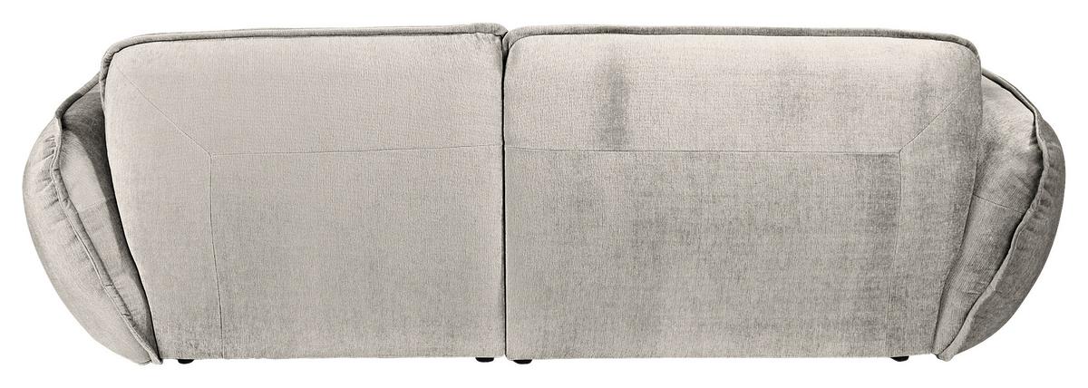 Ecksofa Fluffy Silberfarben S: 184x269 Cm - Silberfarben/Schwarz, MODERN, Textil (184/269cm) - Trendmanufaktur