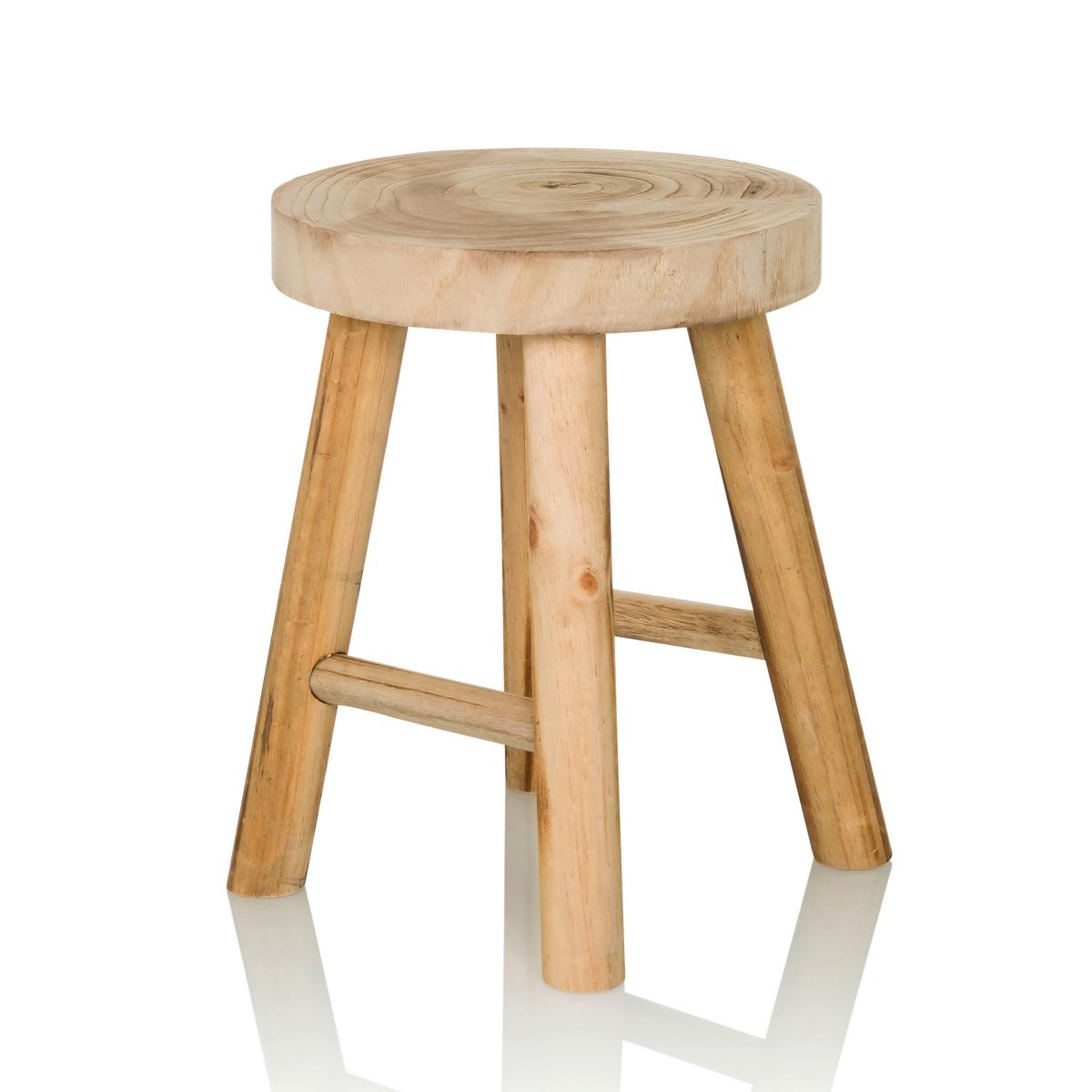 Hocker Rustiko W Braun B: 33 Cm - Braun, MODERN, Holz (33/44/33cm) - MID.YOU