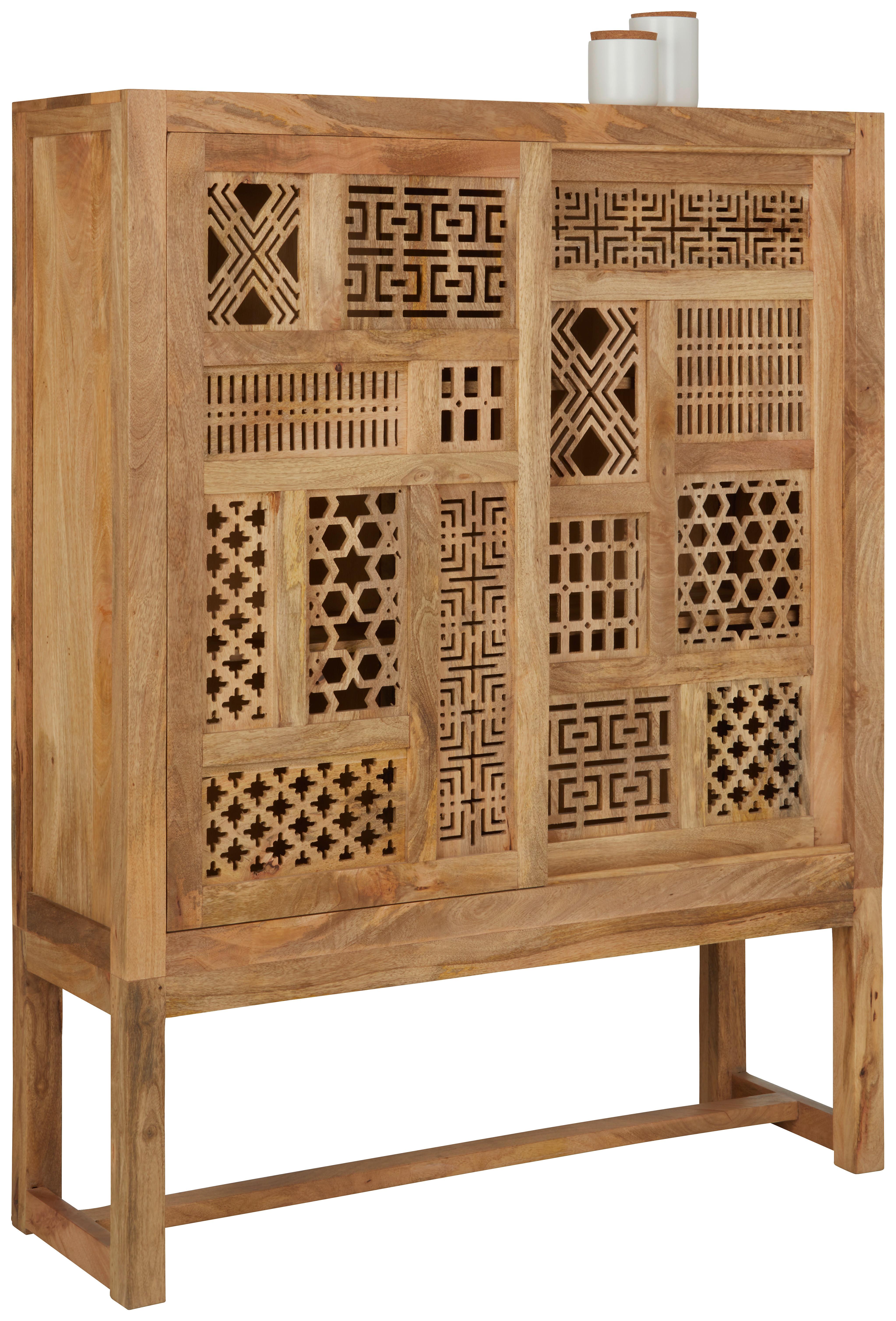 VYSOKÁ KOMODA LAKOTA -TREND- -TOP- - svetlohnedá, Lifestyle, drevo (115/150/38cm) - Zandiara