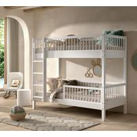 ETAGENBETT Forrest Weiß 90x200cm - Weiß/Naturfarben, MODERN, Holz (90/200cm) - Vipack