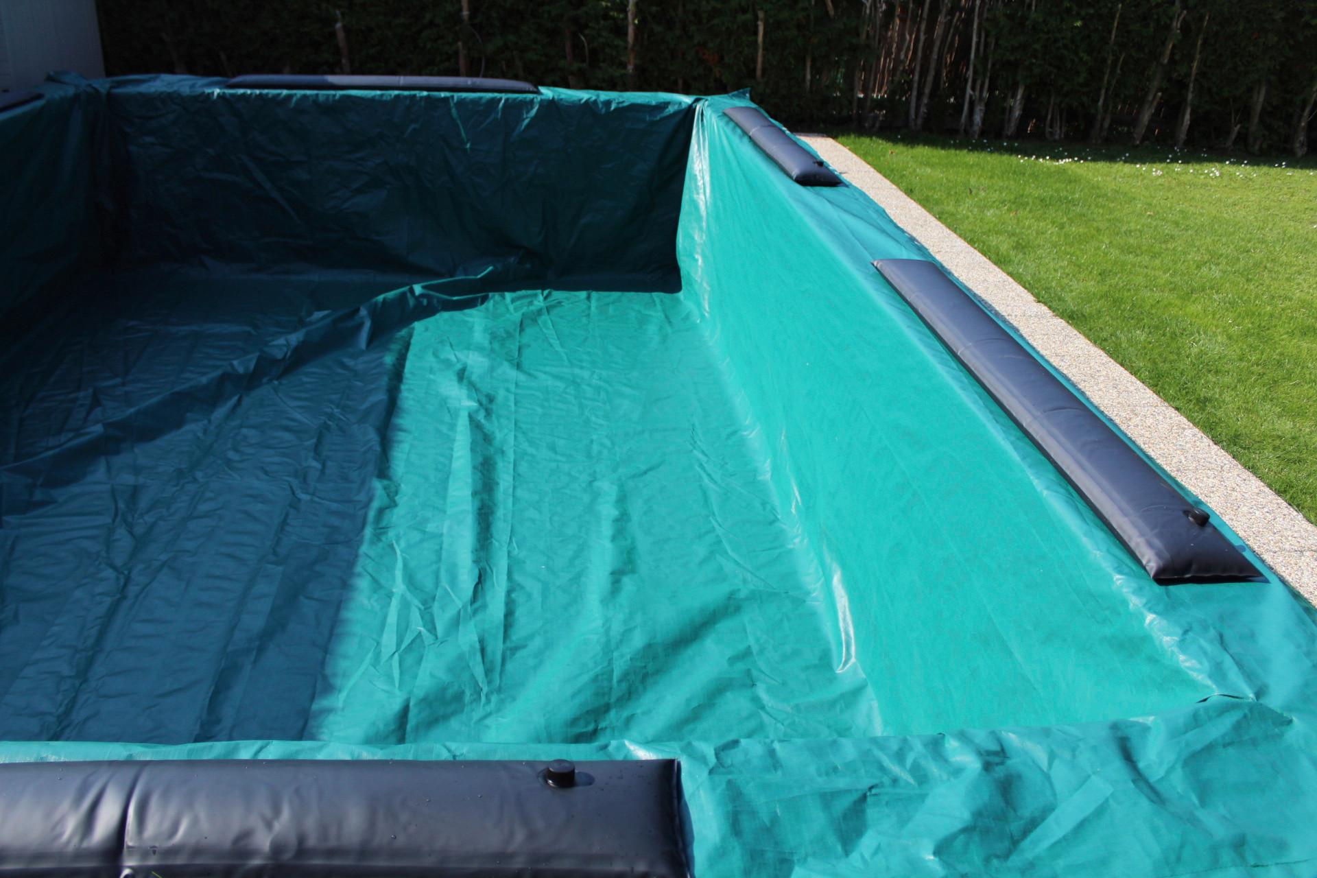 Poolabdeckplane Eckig Bxl: Ca. 3x6 M Kunstsstoff Grün - Grün, Basics, Kunststoff (3/6cm)