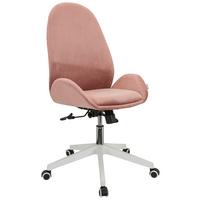 Drehstuhl Avea Mit Wippfunktion Rosa - Weiß/Rosa, Basics, Kunststoff/Textil (56/104/58cm) - MID.YOU