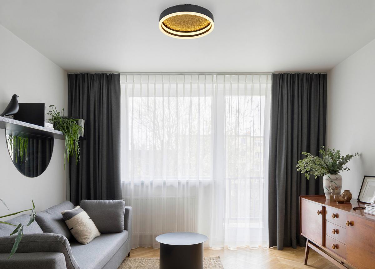 STROPNÍ LED SVÍTIDLO HEDI - bílá/černá, Design, kov/plast (30/7,5cm) - Globo