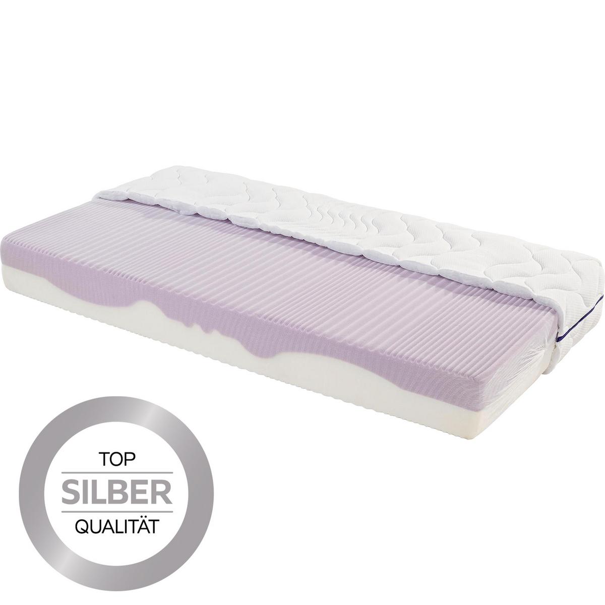 Komfortschaummatratze Ergo Duo 90x200cm Mittelfest - Weiß, Textil (90/200cm) - Primatex