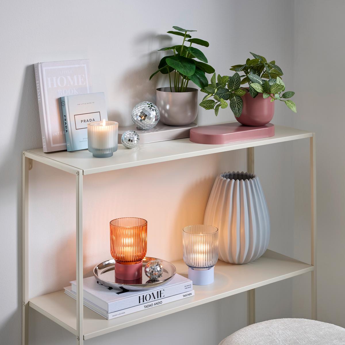 Obal na květináč LIO - starorůžová, kov (27/13/12cm) - Mömax