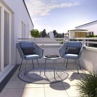 SADA NA BALKON JURI - světle šedá/antracitová, Moderní, kov/textil (60/79/64cm) - Mömax