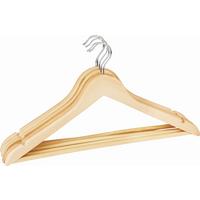 Kleiderbügel aus Holz Finn 5er-Set - Naturfarben, Holz/Metall (44,5/23/1,2cm) - Homezone