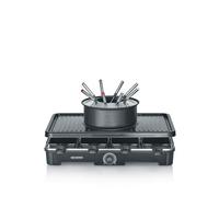 Raclette-/Fondue-Kombination Rg 2347 Raclette-Fondue - Schwarz, Basics, Kunststoff/Metall (40/18/26cm) - Severin