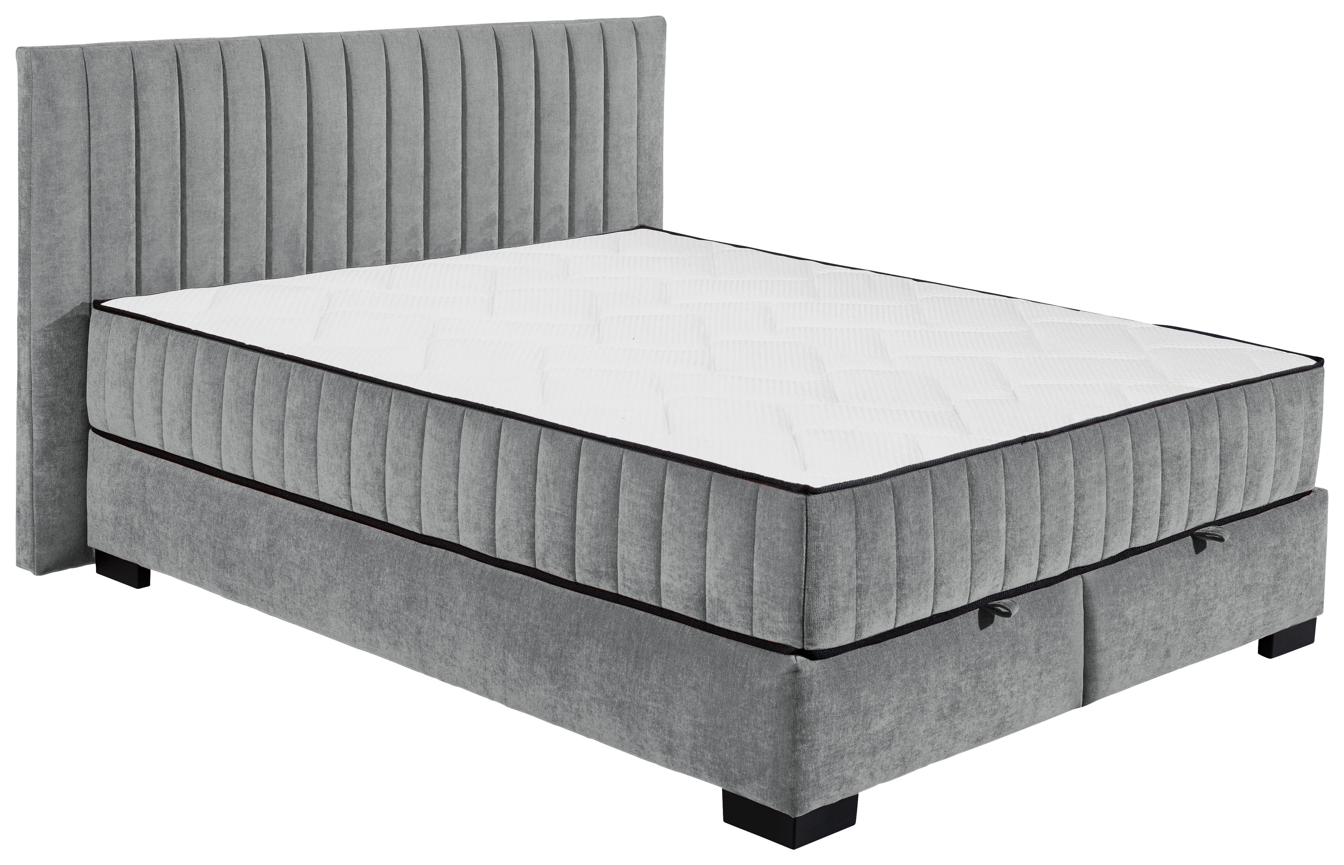 Boxbett Nagol C - Anthrazit/Schwarz, MODERN, Holzwerkstoff/Textil (160/200cm) - MID.YOU