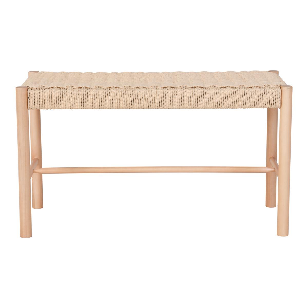 GARDEROBENBANK Abano Naturfarben B: 80cm - Naturfarben, Design, Papier (80/45/35cm) - MID.YOU