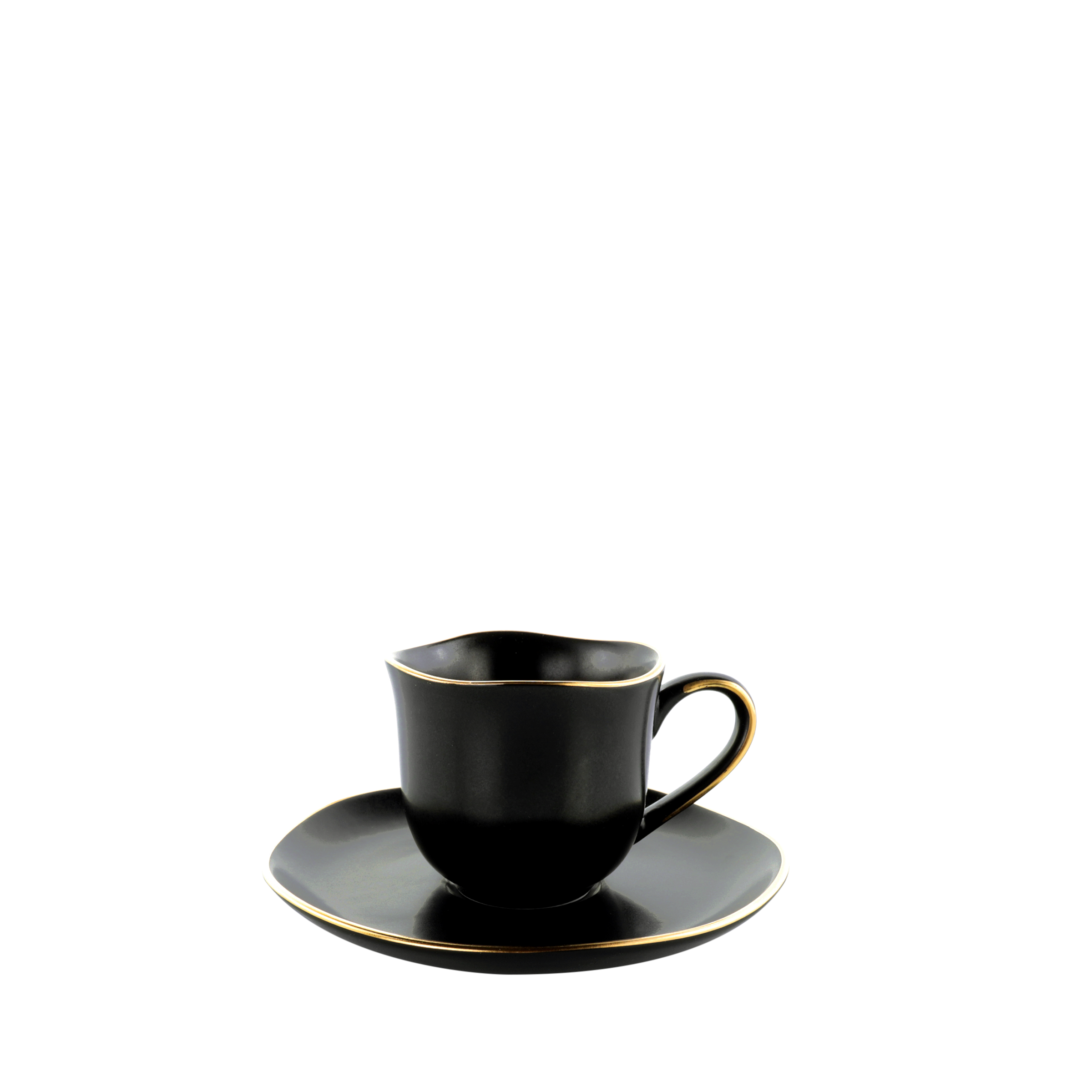 ŠÁLEK A PODŠÁLEK NA ESPRESSO ONIX - černá, Moderní, keramika - Mömax