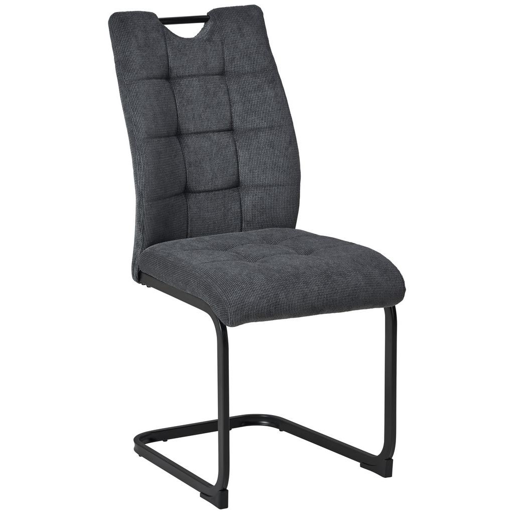 Schwingstuhl Chesterfield Anthrazit Gepolstert