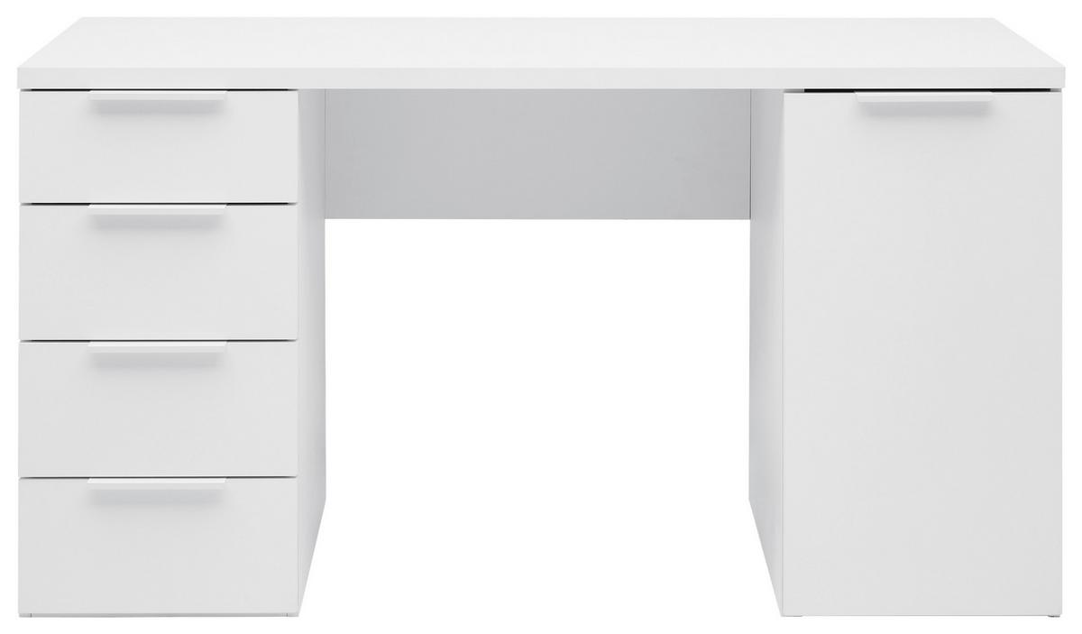 Psací stůl CARLOS WEISS - bílá, Moderní, kompozitní dřevo (146/75/60cm) - Mömax