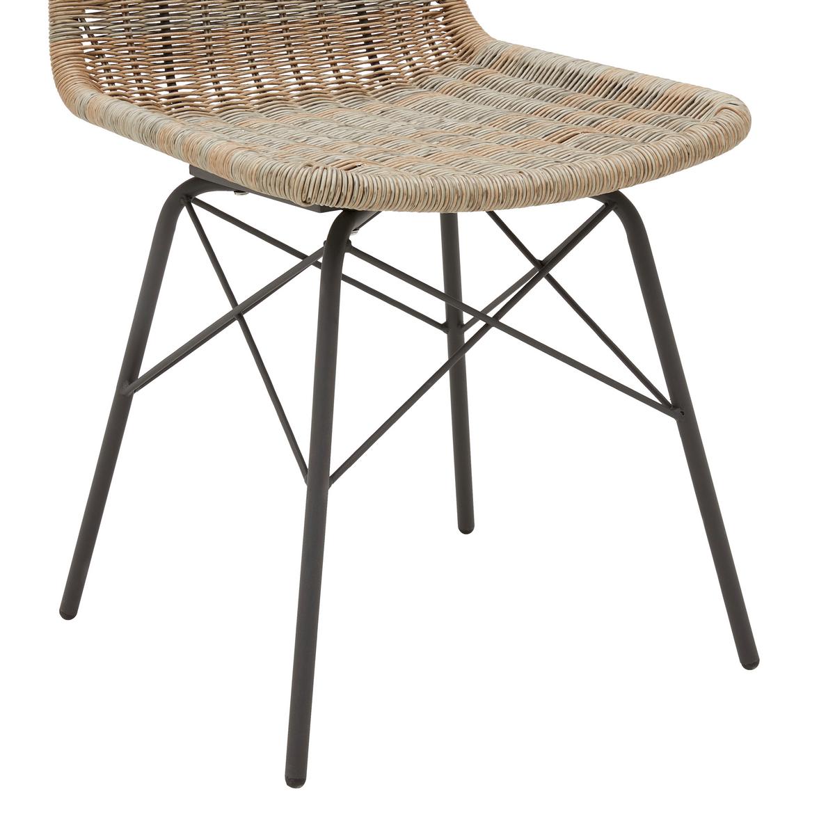 Zahradní souprava ZOPHIA - šedá/tmavě šedá, Moderní, kov/plast (180/74/90cm) - Bessagi Garden