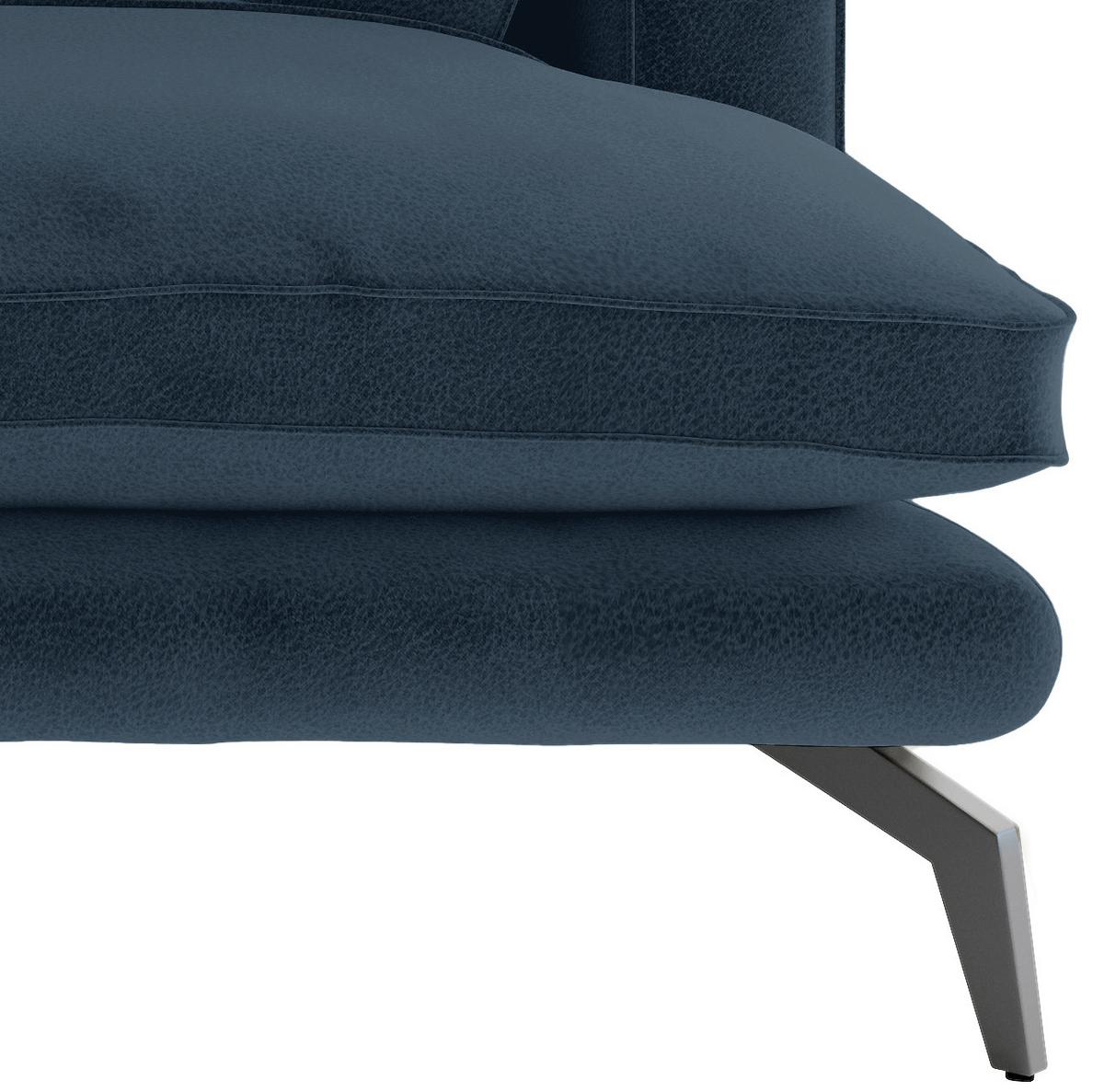 Sitzgarnitur Bali - Schwarz/Dunkelblau, Design, Textil (250/202cm) - Livetastic