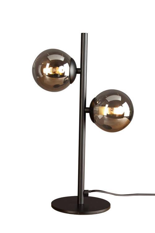 Tischleuchte 9120-L2 Nero - Schwarz, Design, Glas/Metall (14/40cm)
