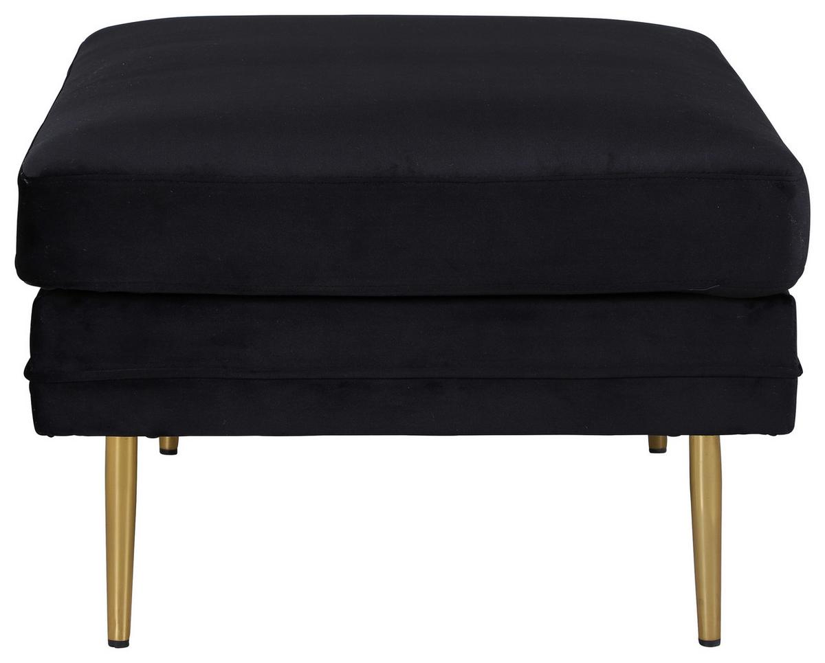 Hocker Boom - Goldfarben/Schwarz, Design, Textil/Metall (90/49/70cm) - Livetastic