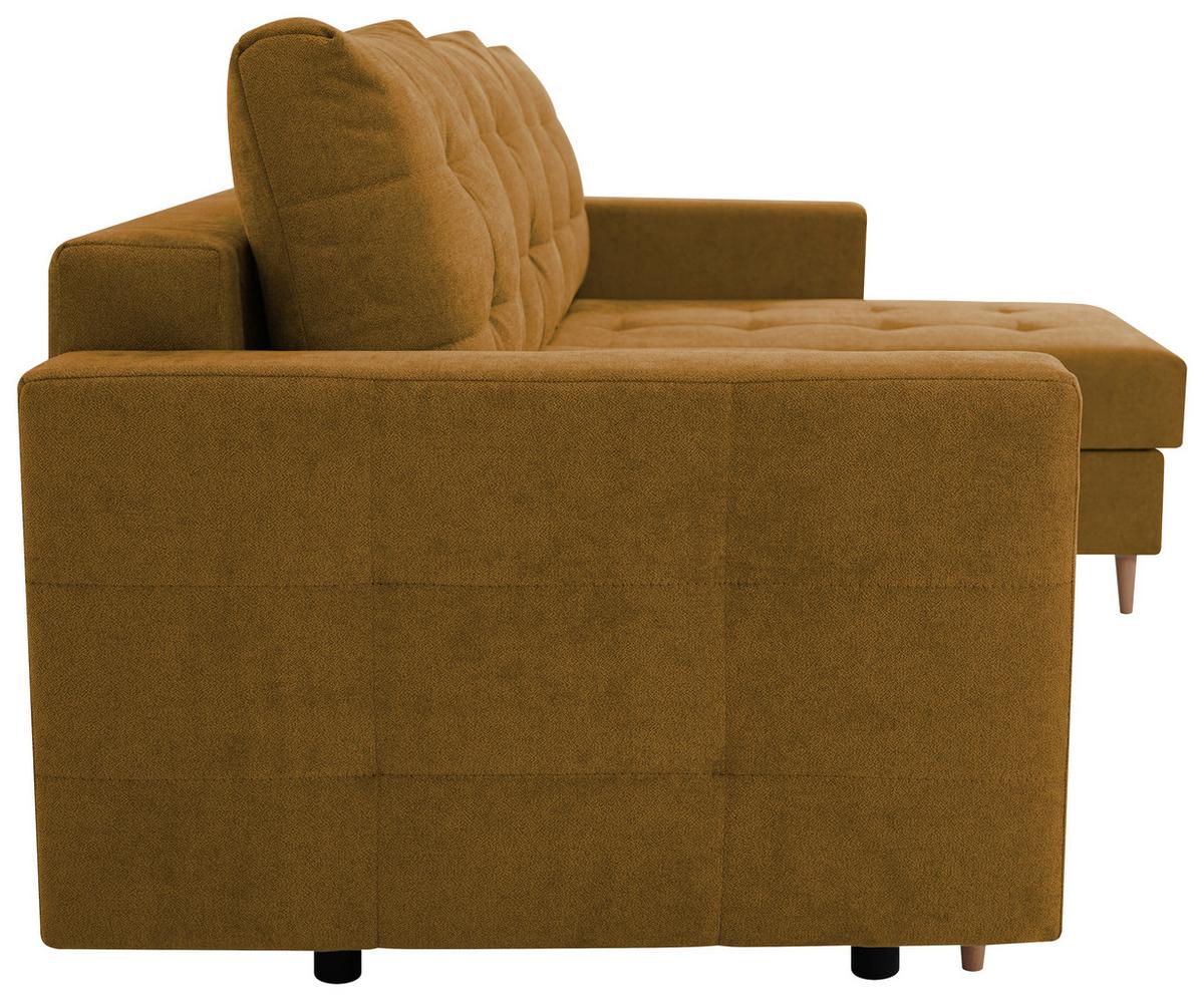 Ecksofa Asti Gelb S: 232x141 cm - Gelb, Design, Textil (232/141cm) - MID.YOU