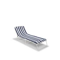 Dreibeinliege Chiemsee – 3-Bein-Liege - Blau/Weiß, Basics, Textil/Metall (60/23/180cm)
