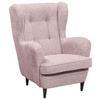 Ohrensessel Oskar Webstoff Flamingofarben - Hellrosa/Schwarz, Basics, Holzwerkstoff/Textil (78/102/98cm) - MID.YOU